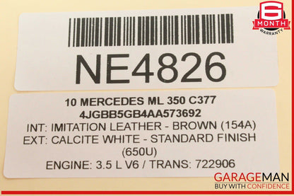 06-13 Mercedes W164 ML350 ML500 Front Left Side Seat Control Switch 1648704310