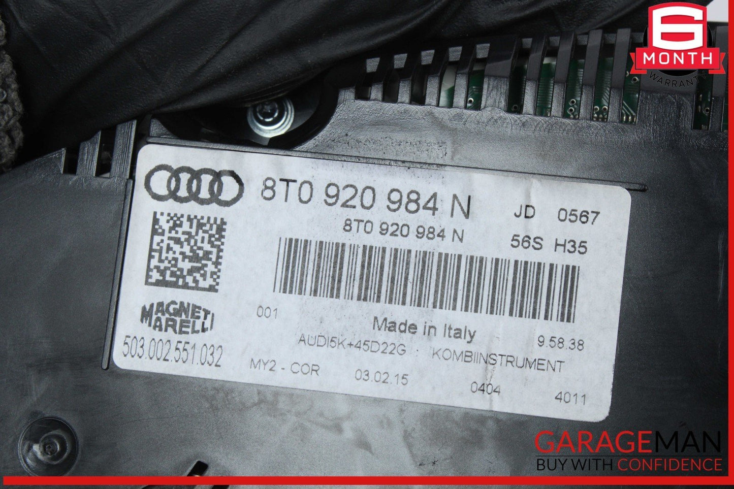 14-16 Audi A5 Speedometer Instrument Cluster Gauge 8T0920984N OEM