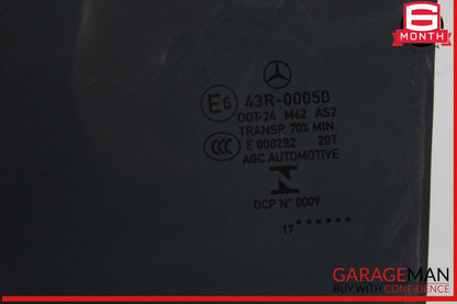 14-18 Mercedes W117 CLA250 Rear Left Driver Side Door Window Glass OEM