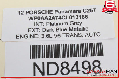 10-16 Porsche Panamera 970 Front Right Passenger Side Seat Belt Black OEM