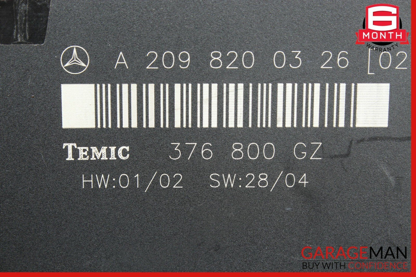 03-09 Mercedes W209 CLK500 CLK55 AMG Rear Temic Control Module 2098200326