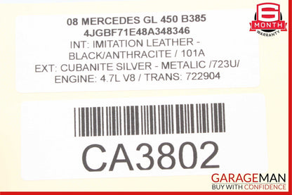 07-12 Mercedes X164 GL450 Front Right Side Lower Bottom Seat Cushion Cover Black