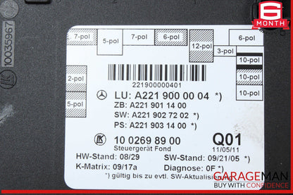 07-13 Mercedes W221 S400 S450 S550 Rear Right or Left Door Control Module Unit