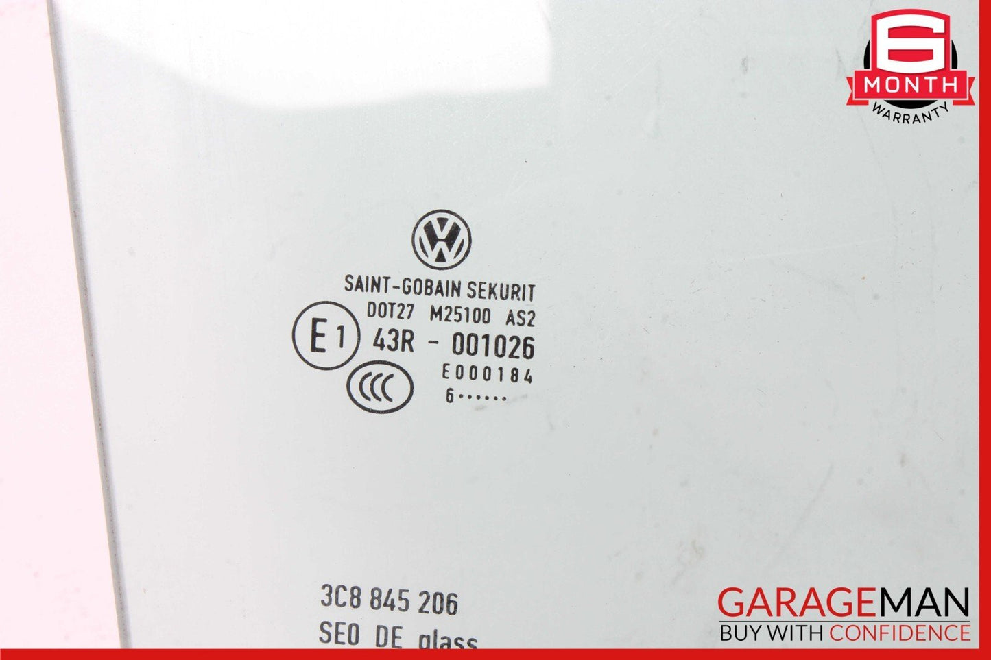 09-17 Volkswagen CC Rear Right Passenger Side Door Quarter Window Glass OEM