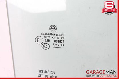 09-17 Volkswagen CC Rear Right Passenger Side Door Quarter Window Glass OEM