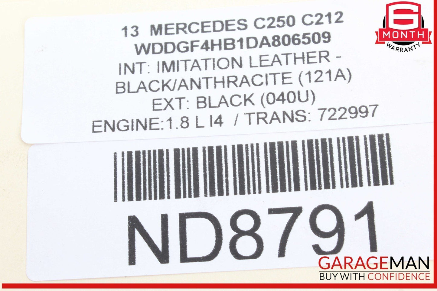 12-15 Mercedes W204 C250 AC A/C Air Conditioning Compressor 0032308511 OEM