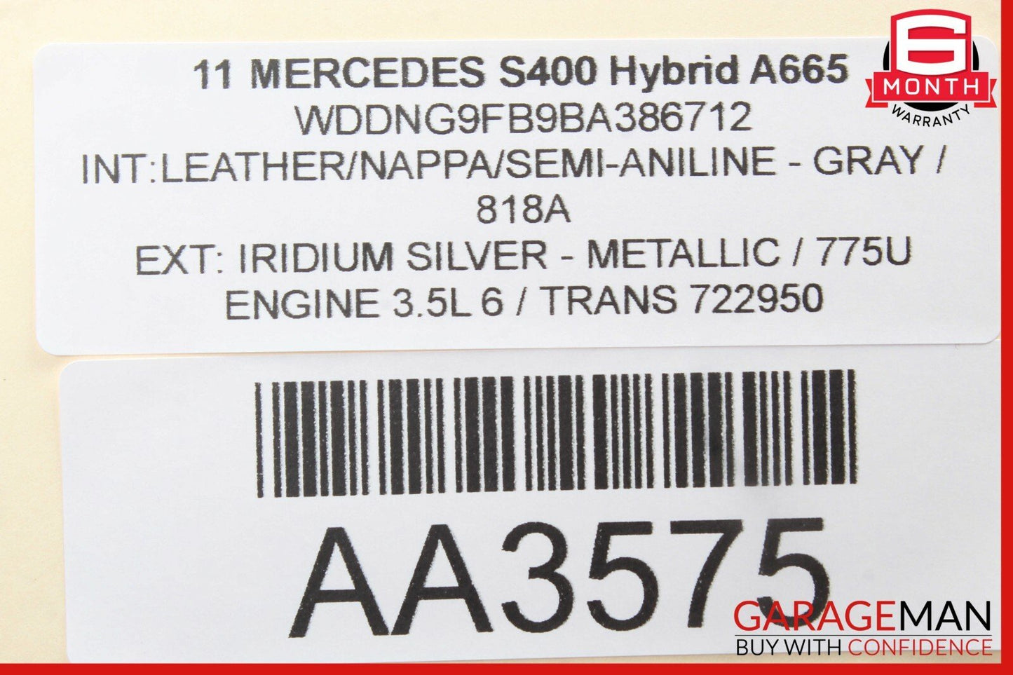 07-13 Mercedes W221 S400 E550 Active Lane Assist Front Camera 0009050038 OEM