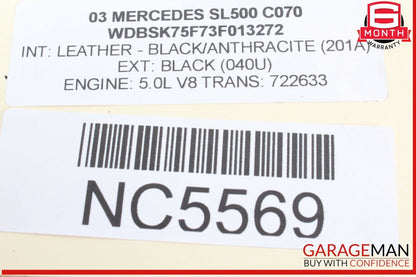 03-11 Mercedes R230 SL500 Rear Right Side Spindle Knuckle w/ Rotor Disc OEM