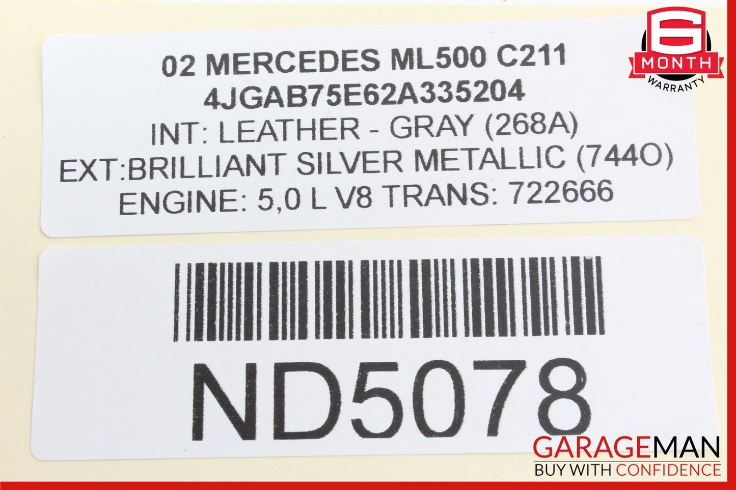 00-06 Mercedes W163 ML500 Voice Command Control Module 2208202185 OEM