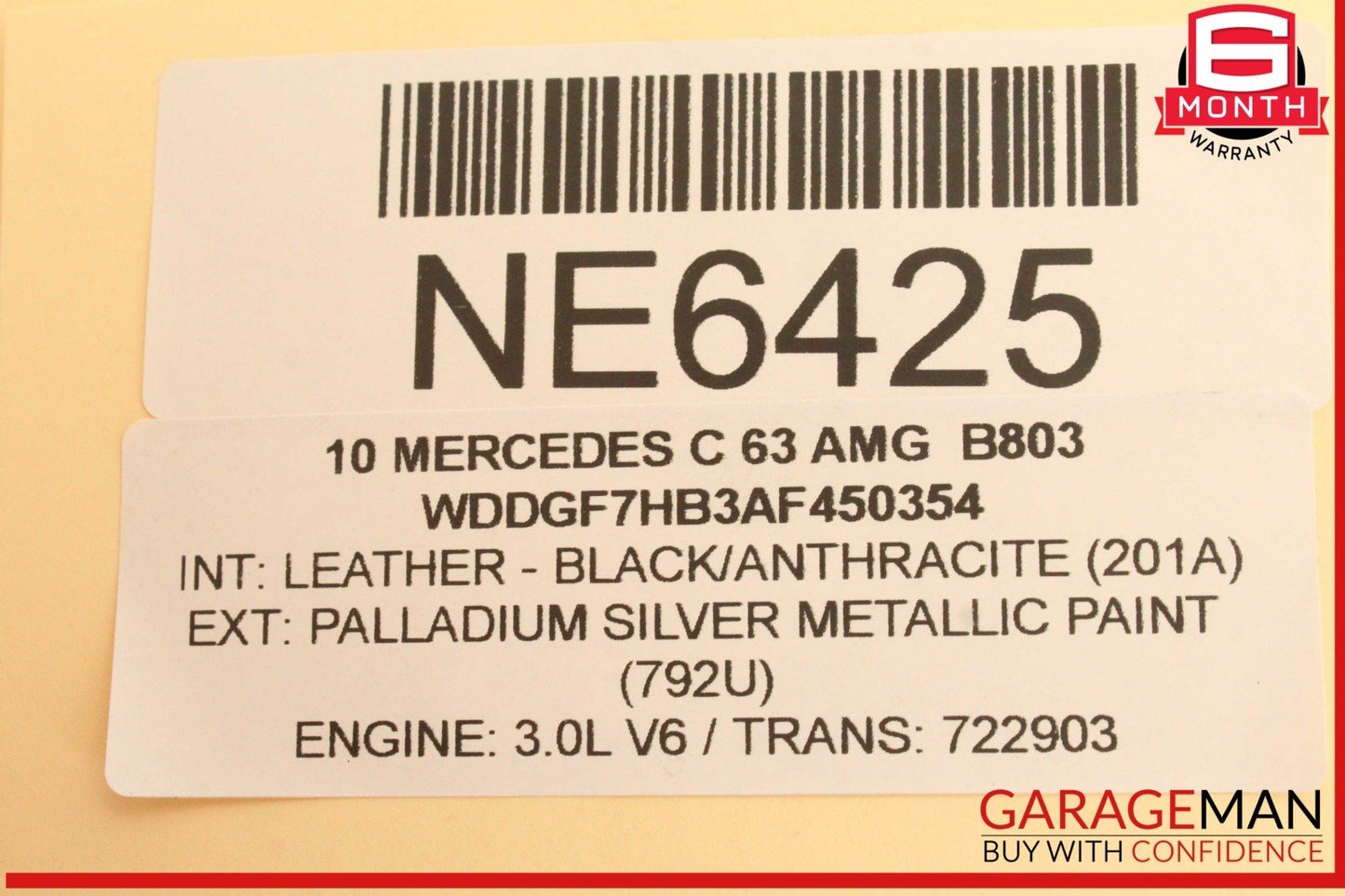 07-15 Mercedes W204 C63 SL63 S63 AMG 6.3L Engine Starter Motor 0061515301 OEM