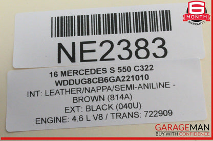 14-17 Mercedes W222 S550 Electronic Parking Brake Control Module Unit OEM