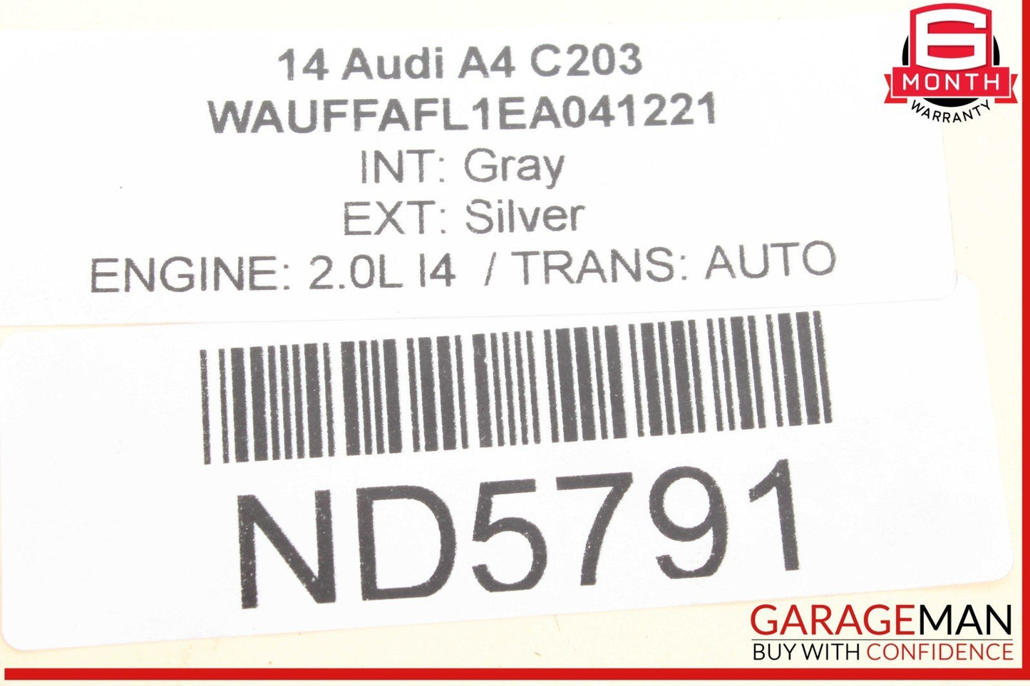 13-16 Audi A4 Rear Left or Rear Right Side CV Axle Shaft 8K0501203M OEM
