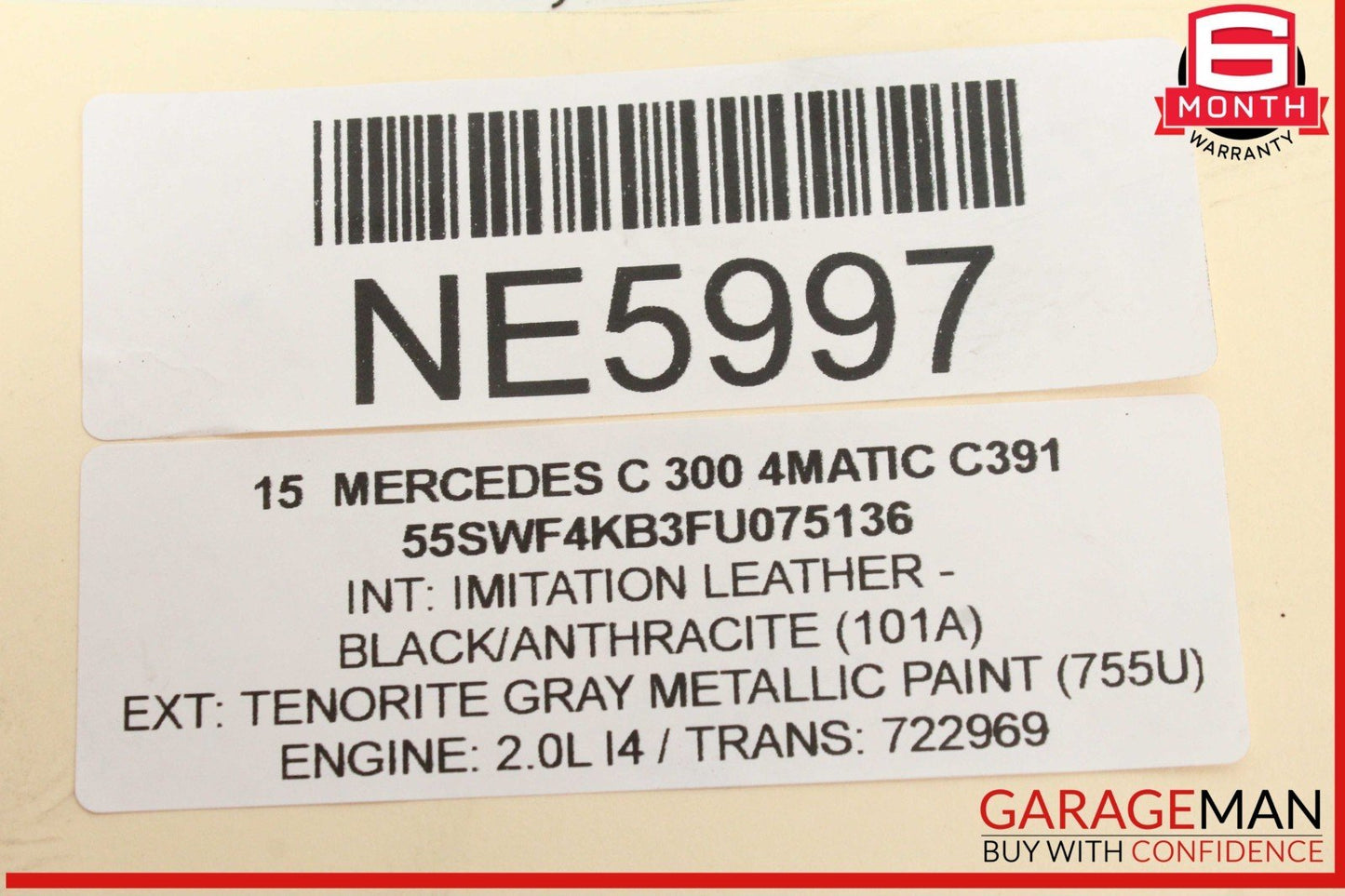 15-18 Mercedes W205 C300 4MATIC Rear Left Side CV Axle Half Shaft 2053508113 OEM