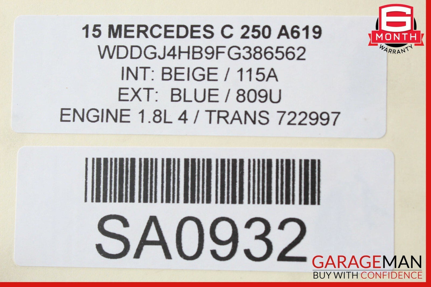12-15 Mercedes W204 C250 SLK250 7G Tronic AT Automatic Transmission 722.997 39k