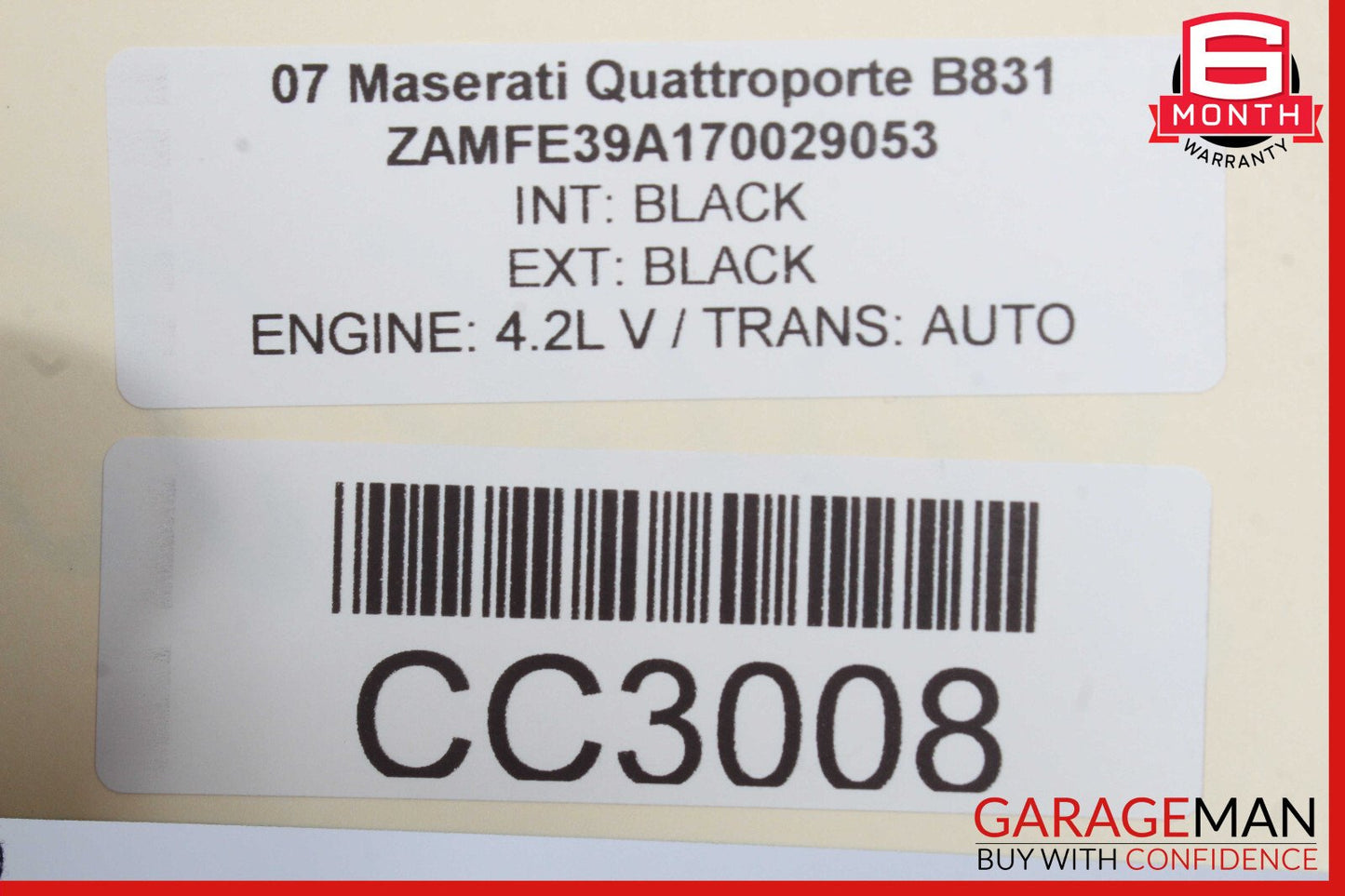 03-08 Maserati Quattroporte M139 Front Right Side Top Upper Seat Cushion OEM