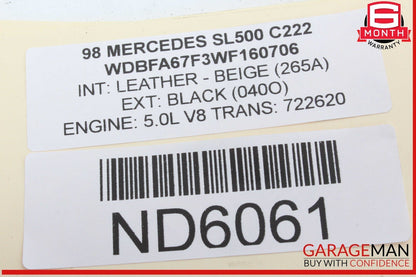 96-02 Mercedes-Benz SL500 R129 General Basic Control Module 0205455432 Genuine