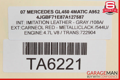 06-12 Mercedes X164 GL450 4MATIC Windshield Washer Fluid Tank Reservoir Bottle