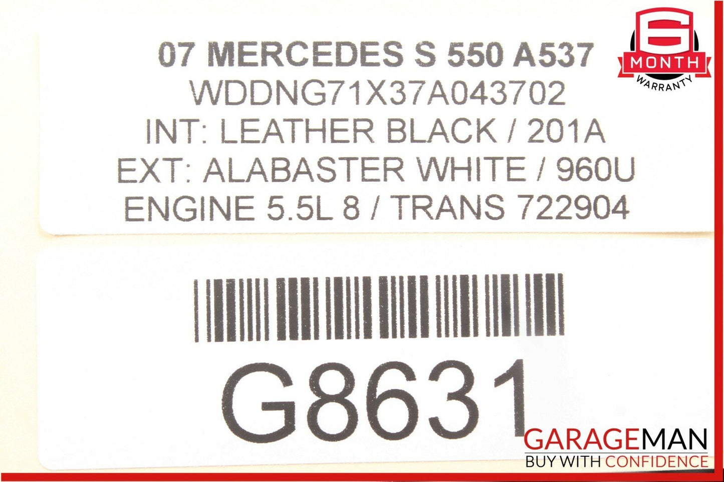 07-13 Mercedes W221 S400 S550 CL550 Rear Trunk Lid Lock Latch Actuator w/o Key