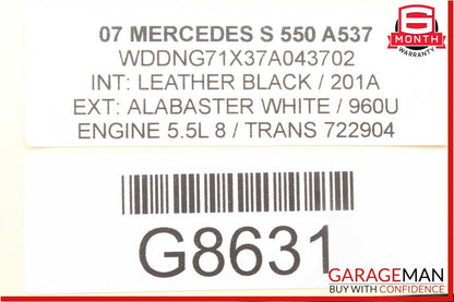 07-13 Mercedes W221 S400 S550 CL550 Rear Trunk Lid Lock Latch Actuator w/o Key