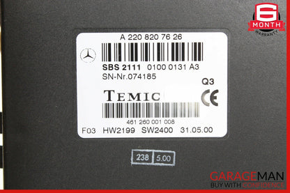 00-06 Mercedes W215 CL600 Voice Recognition Chassis Control Module 2208207626