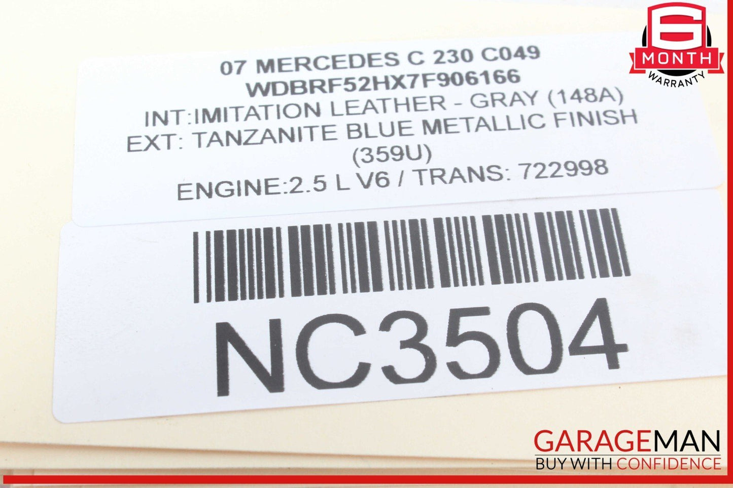 05-13 Mercedes W203 C230 Front Left Side Engine Timing Chain Cover Plate