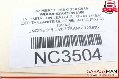 05-13 Mercedes W203 C230 Front Left Side Engine Timing Chain Cover Plate