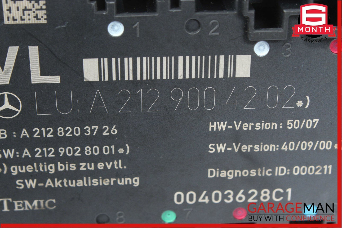 08-14 Mercedes W204 C250 C300 Front Left Driver Side Door Control Module OEM