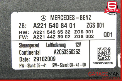 07-13 Mercedes W221 S400 CL550 Airmatic Air Suspension Control Module Q01 OEM