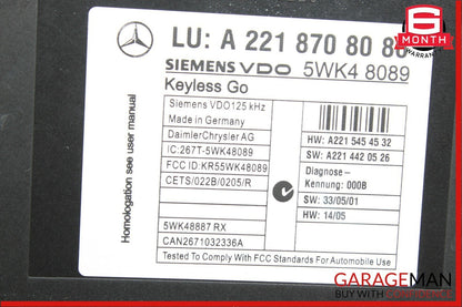 07-13 Mercedes W221 S550 S65 AMG Door Keyless Go Entry Control Module Unit OEM