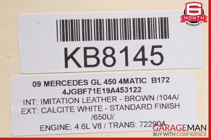 07-16 Mercedes X164 GL550 GL450 GL350 Rear 3rd Third Row Seat Motor Unit