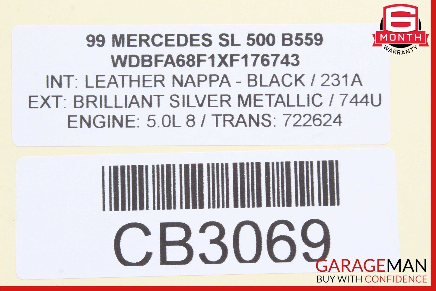 90-02 Mercedes R129 500SL SL500 Rear Left / Right Upper Control Arm