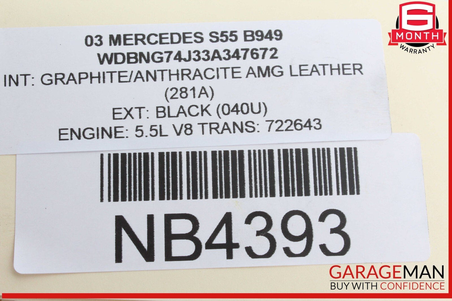 00-06 Mercedes W220 S55 AMG S500 Front Left Lower Control Arm 2203331305 OEM