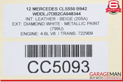 12-18 Mercedes W218 CLS550 Front Right Passenger Side Exterior Door Shell OEM