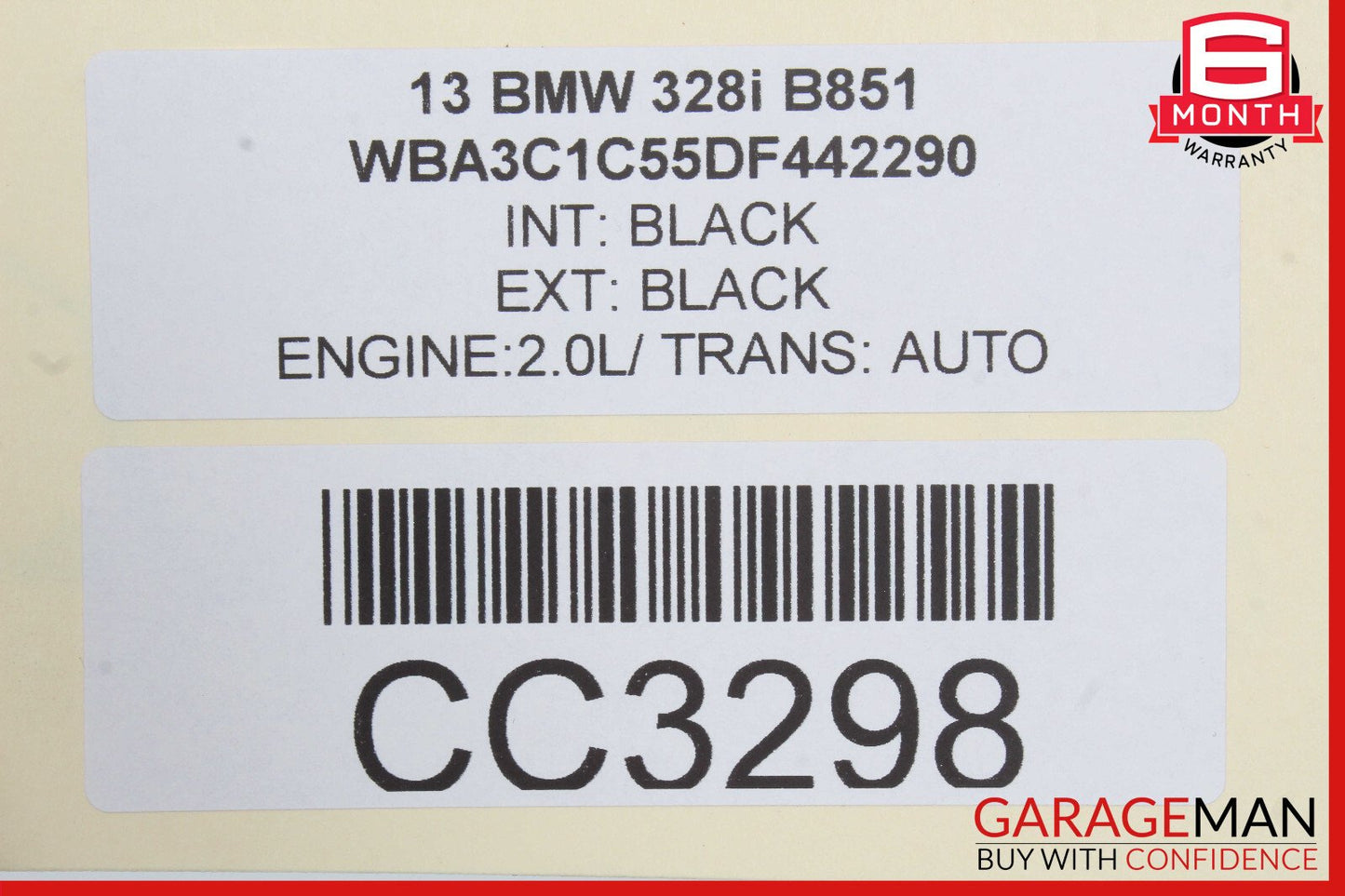 12-18 BMW F30 328i 335i 340i Sedan Rear Right Side Interior Door Panel OEM
