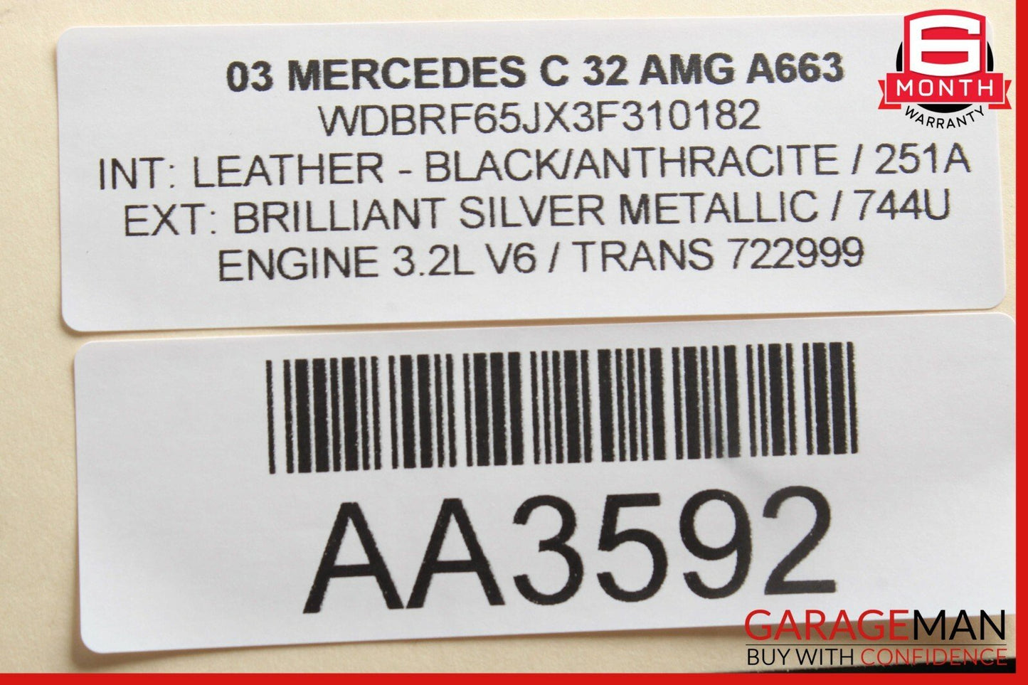 01-07 Mercedes W203 C230 C32 AMG Front Right Lower Control Arm 2033303611 OEM