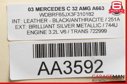 01-07 Mercedes W203 C230 C32 AMG Front Right Lower Control Arm 2033303611 OEM