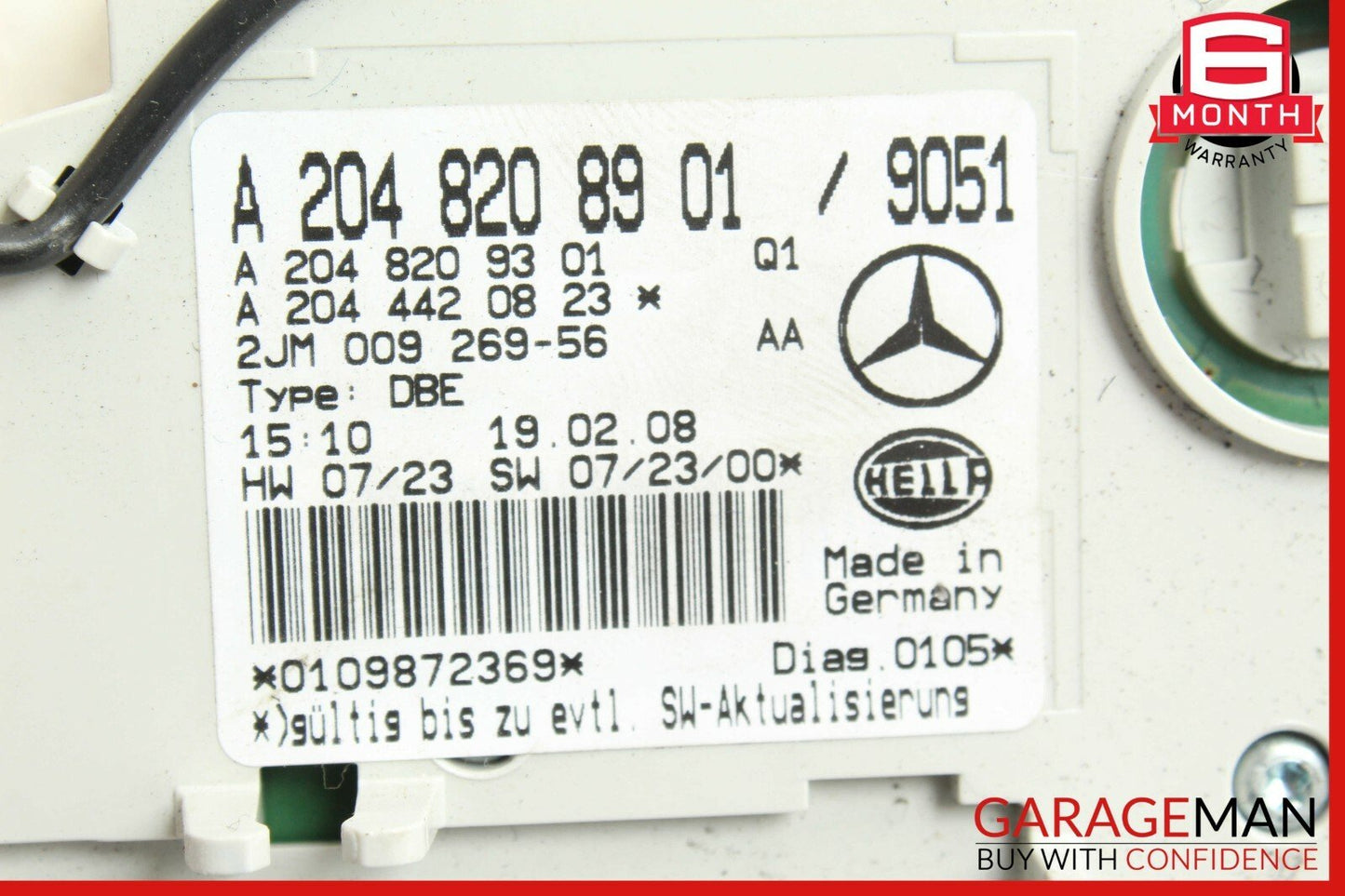 08-14 Mercedes W204 C350 C250 C63 AMG Overhead Dome Light Lamp 2048209701 OEM