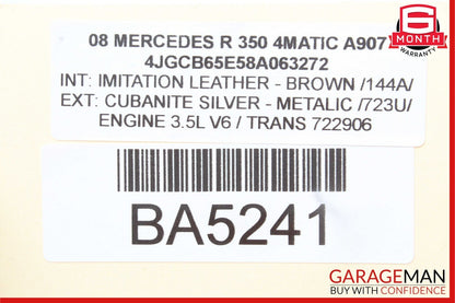 06-13 Mercedes R320 R350 Valeo Rear Window Windshield Glass Wiper Motor Unit