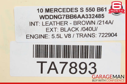 07-14 Mercedes W221 S550 CL600 Steering Gear Coupling 2214620578 OEM