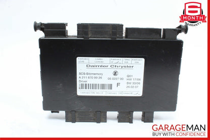 03-12 Mercedes W211 E350 ML350 R350 Front Left Seat Control Module Unit OEM