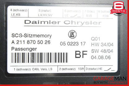 03-11 Mercedes W211 E350 CLS500 Front Right Side Under Seat Control Module Unit