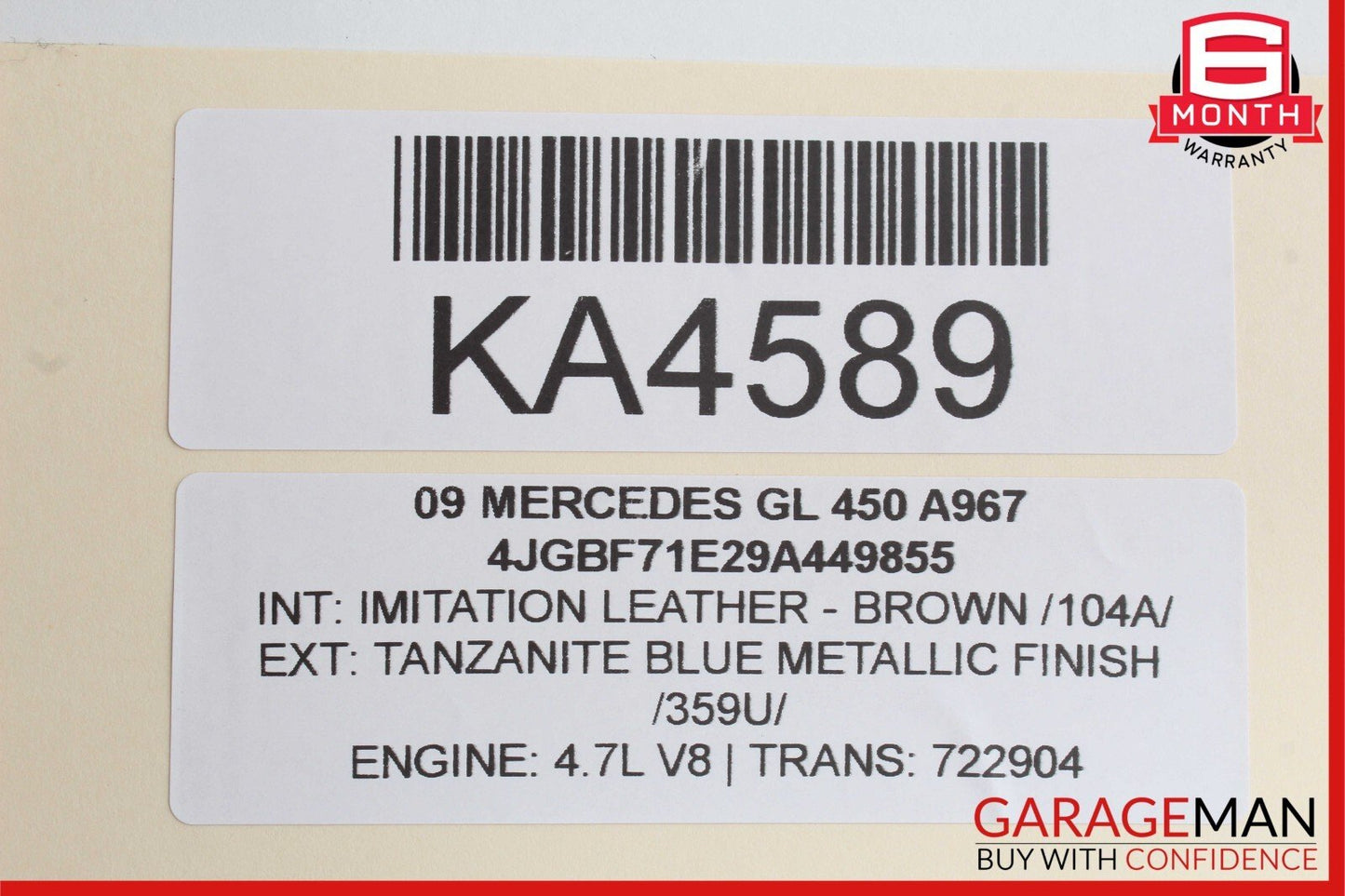 07-16 Mercedes X164 GL450 GL350 GL320 3rd Third Row Seat Motor 1648202342 OEM