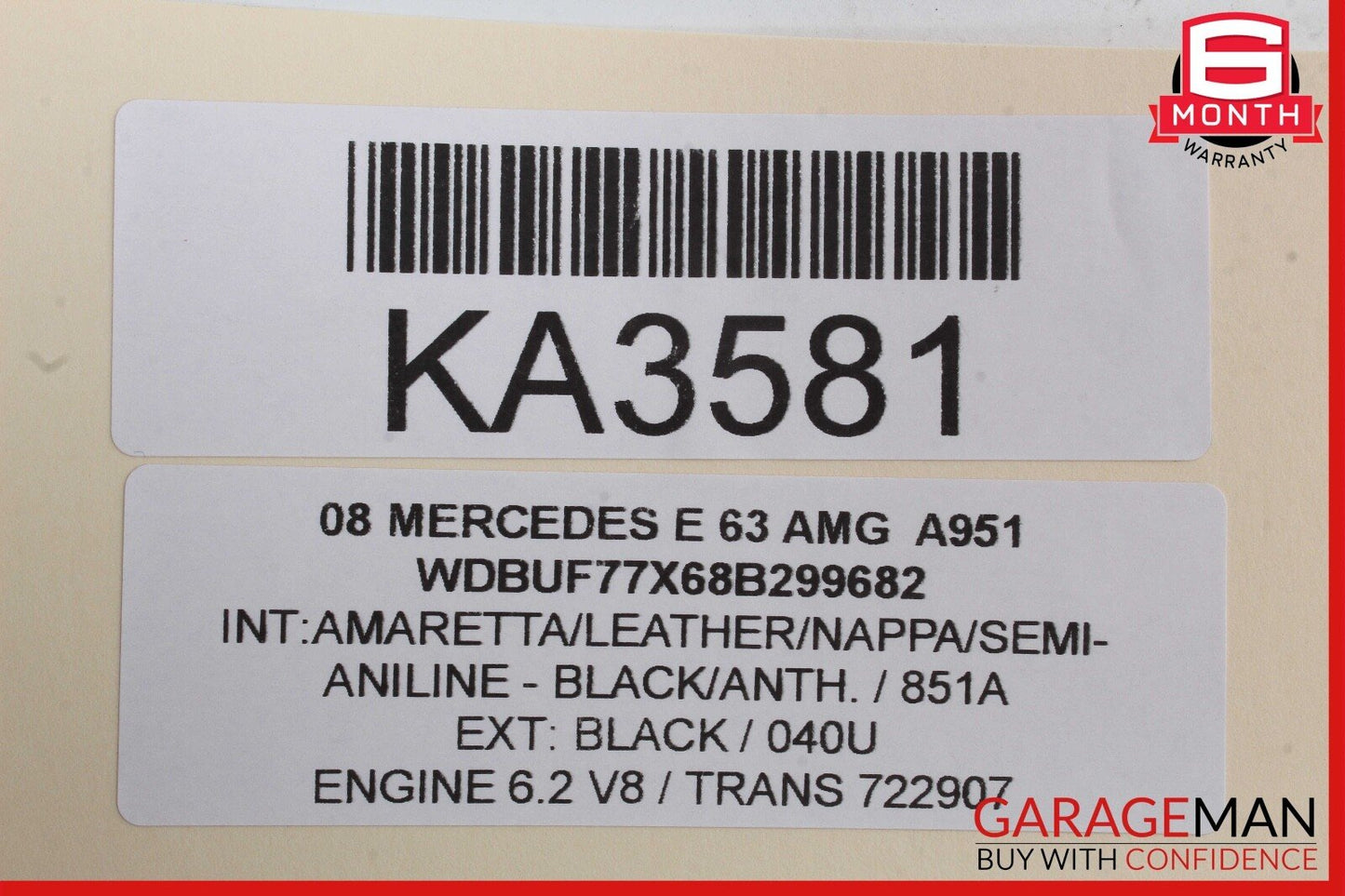 03-09 Mercedes W211 E63 AMG Front Left Side Door Window Regulator Motor OEM