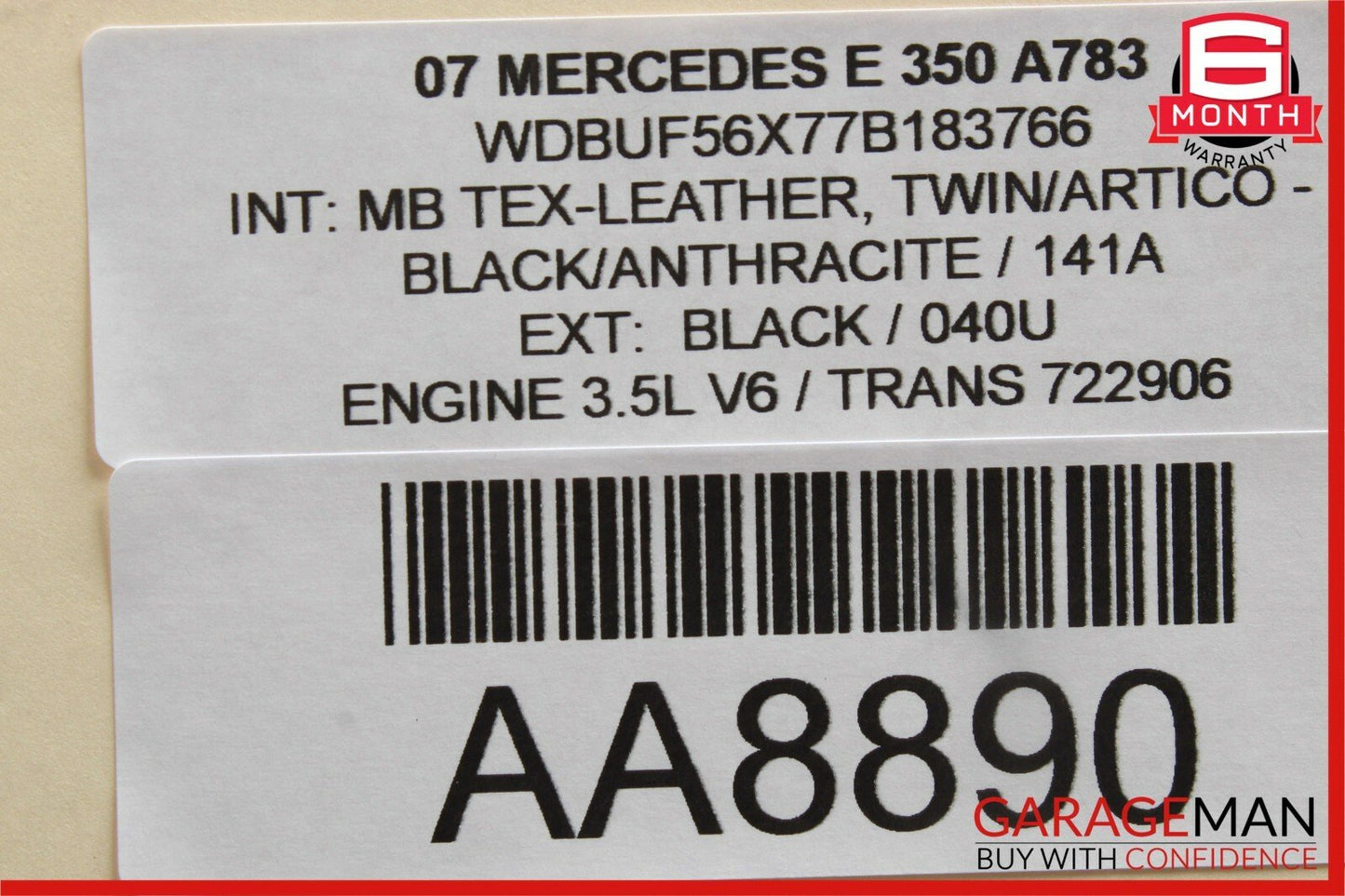 03-09 Mercedes W211 E350 E320 Rear Left Driver Side Exterior Door Handle Black