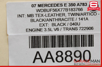 03-09 Mercedes W211 E350 E320 Rear Left Driver Side Exterior Door Handle Black