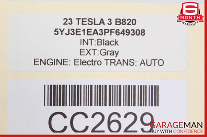 17-23 Tesla Model 3 Rear Left Driver Side Door Panel Card Trim Black OEM
