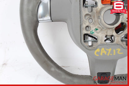11-14 Porsche Cayenne 958 S Steering Wheel w/ Paddle Shifters Gray OEM