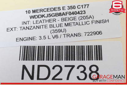 10-17 Mercedes W207 E350 E550 Coupe Rear Window Regulator Control Module Unit