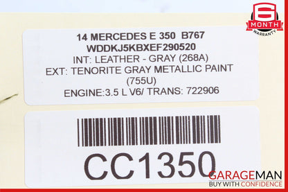 10-20 Mercedes W207 E350 E400 Front SAM Module Relay Fuse Box OEM