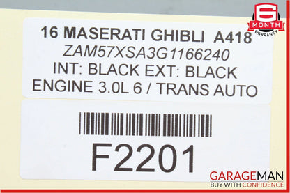 14-17 Maserati Ghibli Rear Right Side Door Lock Latch Actuator Mechanism OEM